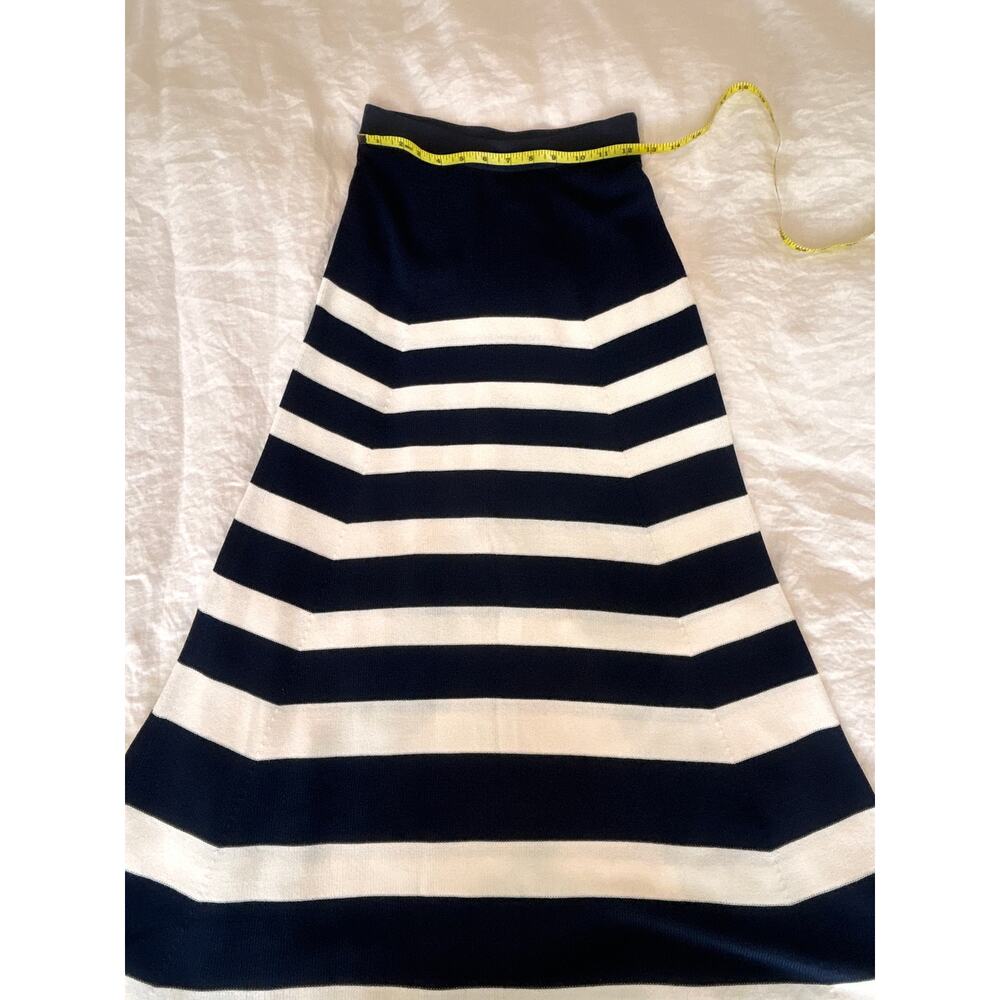 NWT Staud Swirling Knit Skirt - Navy/White Sz XS - Picture 4 of 7